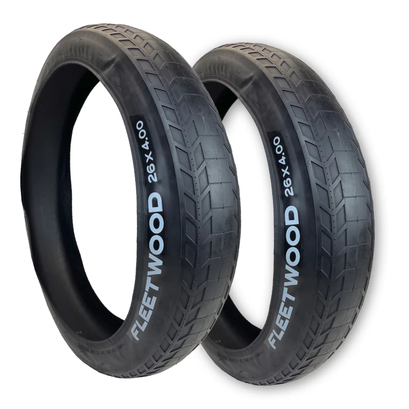 26x4.0 Beads Fleetwood Tires Two 24x4 with Bike Street Duro Semi-Slick Folding