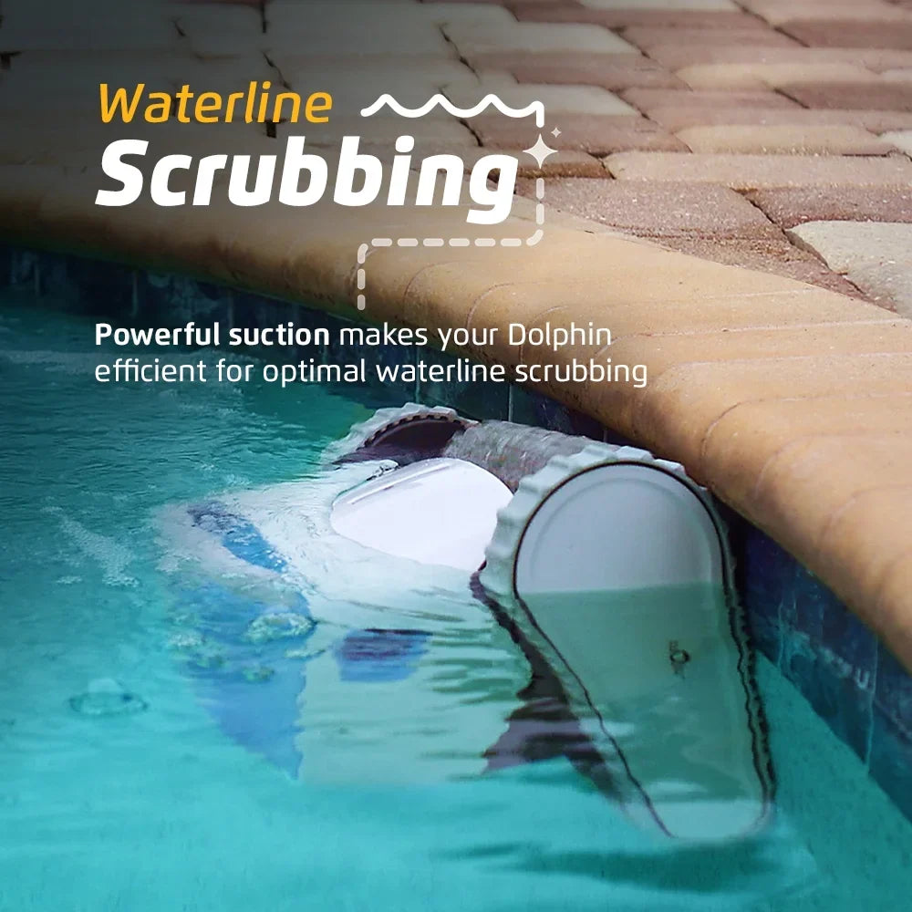 Cleaner for Scrubbing in Climbing Robotic Wall Ideal Powerful Pool up Dolphin Vacuum Waterline — Proteus All Types DX4 Capability 50 Pool Length FT — to —
