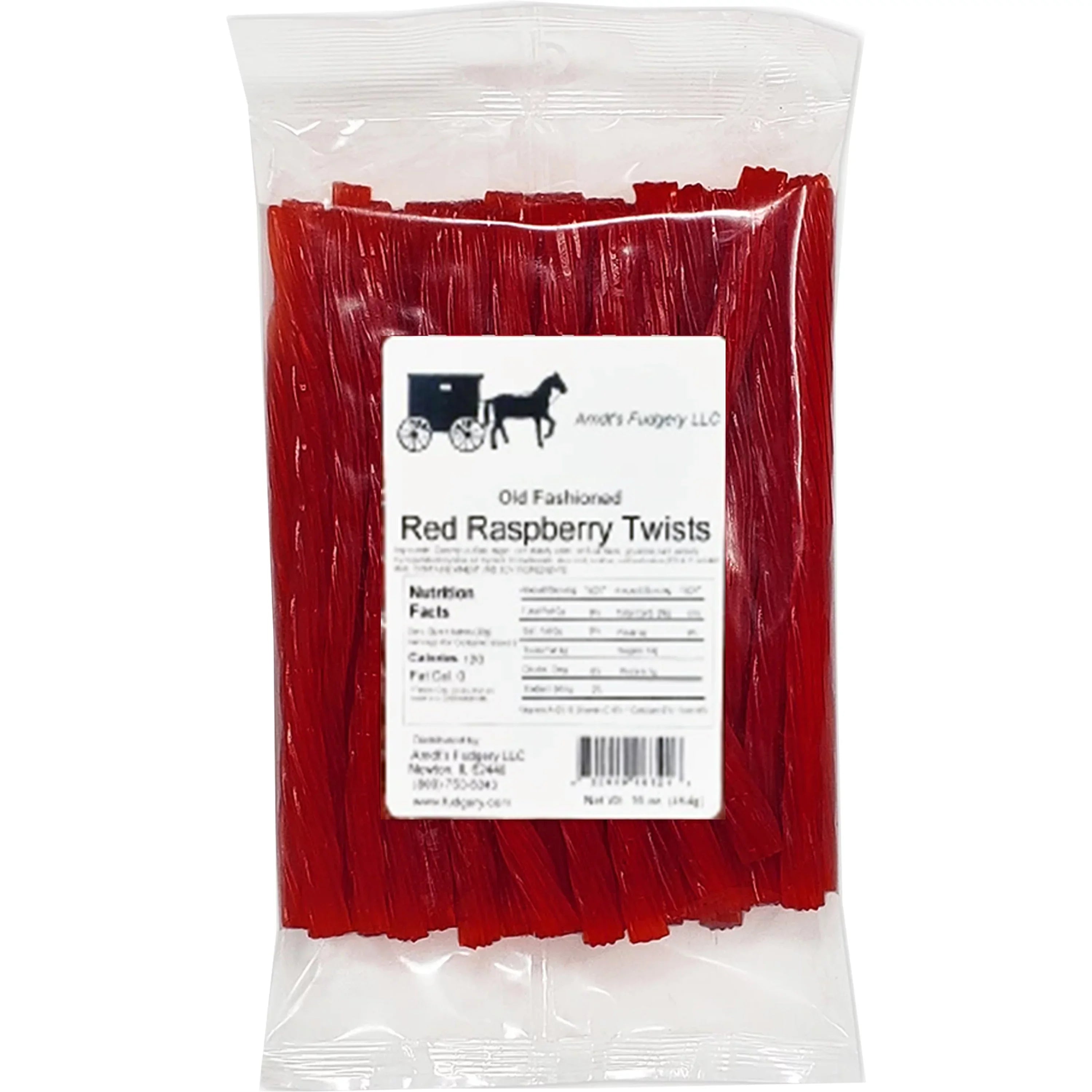Twists - Pkgs Three Oz Red Raspberry Licorice Amish 16 -