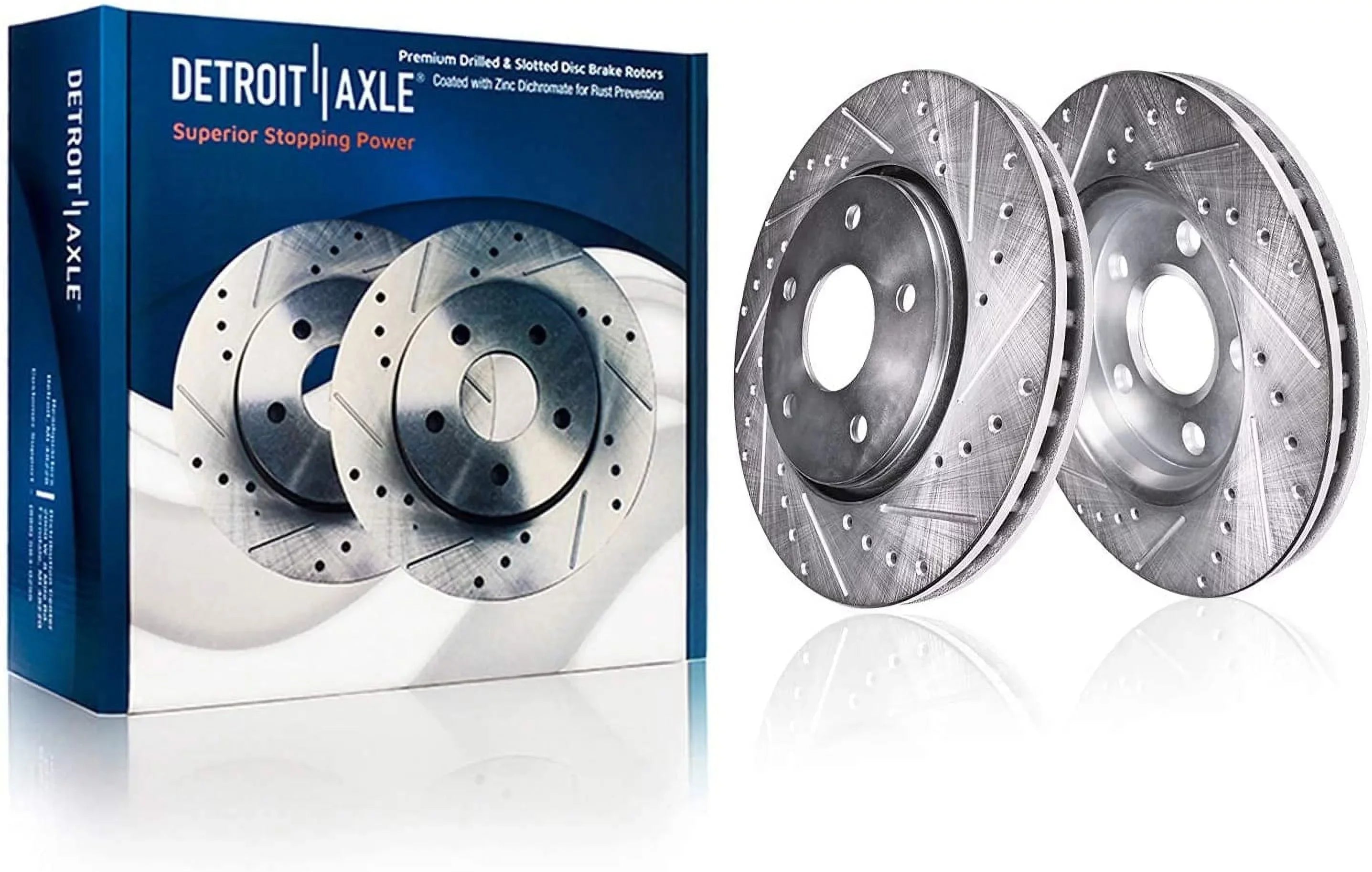 2015 GMC Equinox Front 2016 Rotor 2014 2013 Brake Slotted Drilled Brake Ceramic & for Detroit 2012 Pads Disc Rotors Terrain Chevrolet Replacement: 2011 2010-2017 Axle Rear Kit 12.64" Brakes front -
