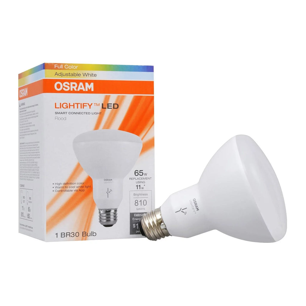 Light CRI Full Equivalent LED ZigBee BR30 SMART+ Sylvania Color 2-count High 65W Bulb,