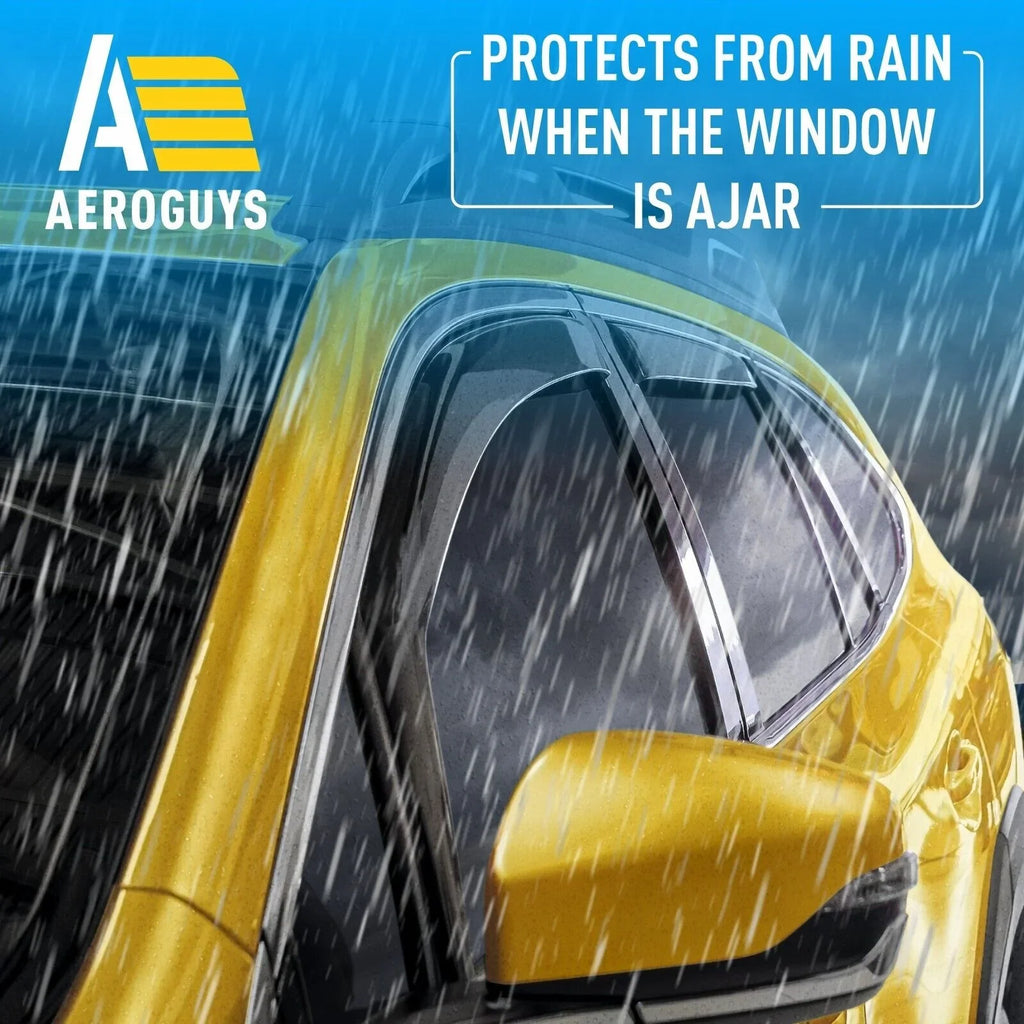 AEROGUYS Rain Outback In-Channel Car Visors, Extra Guards Fit Visors Window Vent Deflectors, Accessories Wind Visors, AG0268 Durable Window 4pcs. 2020-2024, - Subaru Deflectors Sun for