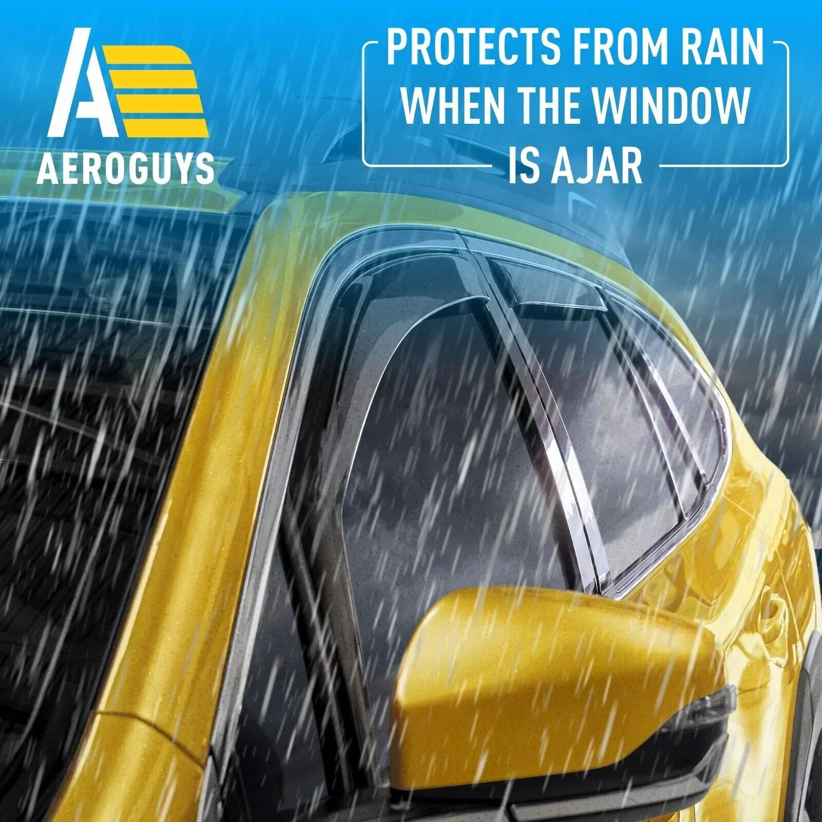 AEROGUYS Rain Outback In-Channel Car Visors, Extra Guards Fit Visors Window Vent Deflectors, Accessories Wind Visors, AG0268 Durable Window 4pcs. 2020-2024, - Subaru Deflectors Sun for
