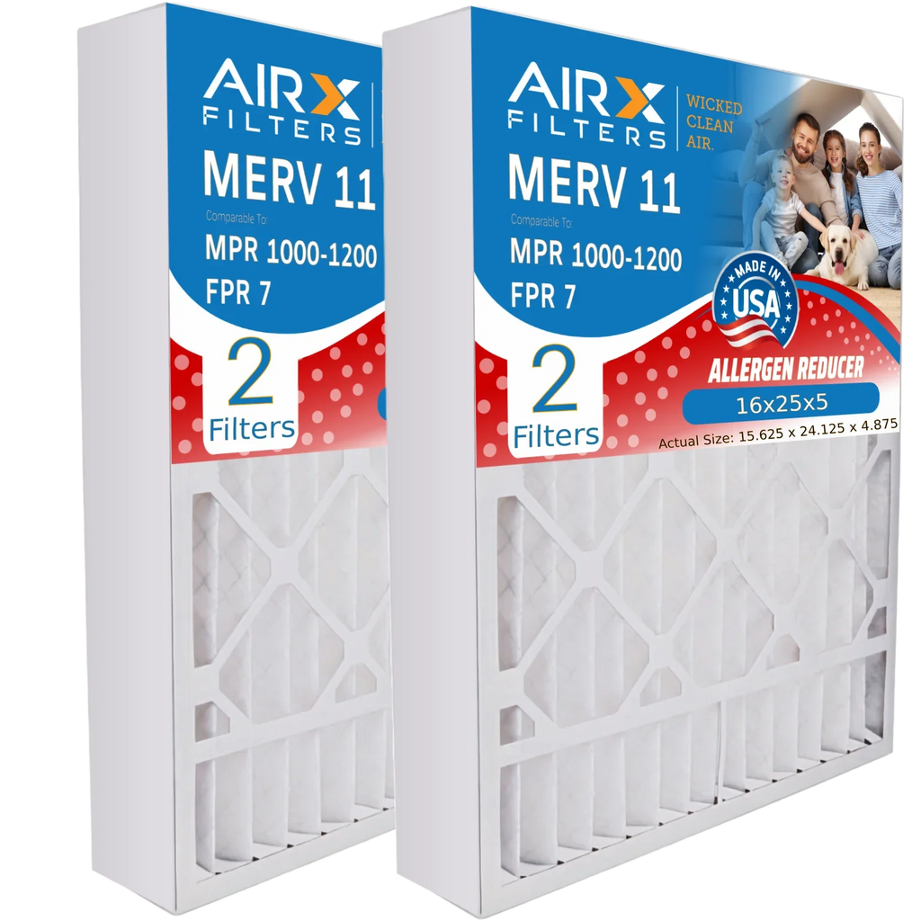 with Furnace 11 FILTERS & Made USA AIRX MERV 14161 Filter CLEAN 1000, Comparable to MPR Pack AIR. by Compatible MPR Premium WICKED 7 Filter GeneralAire 2 1200 16x25x5 16x25x5 FPR Air
