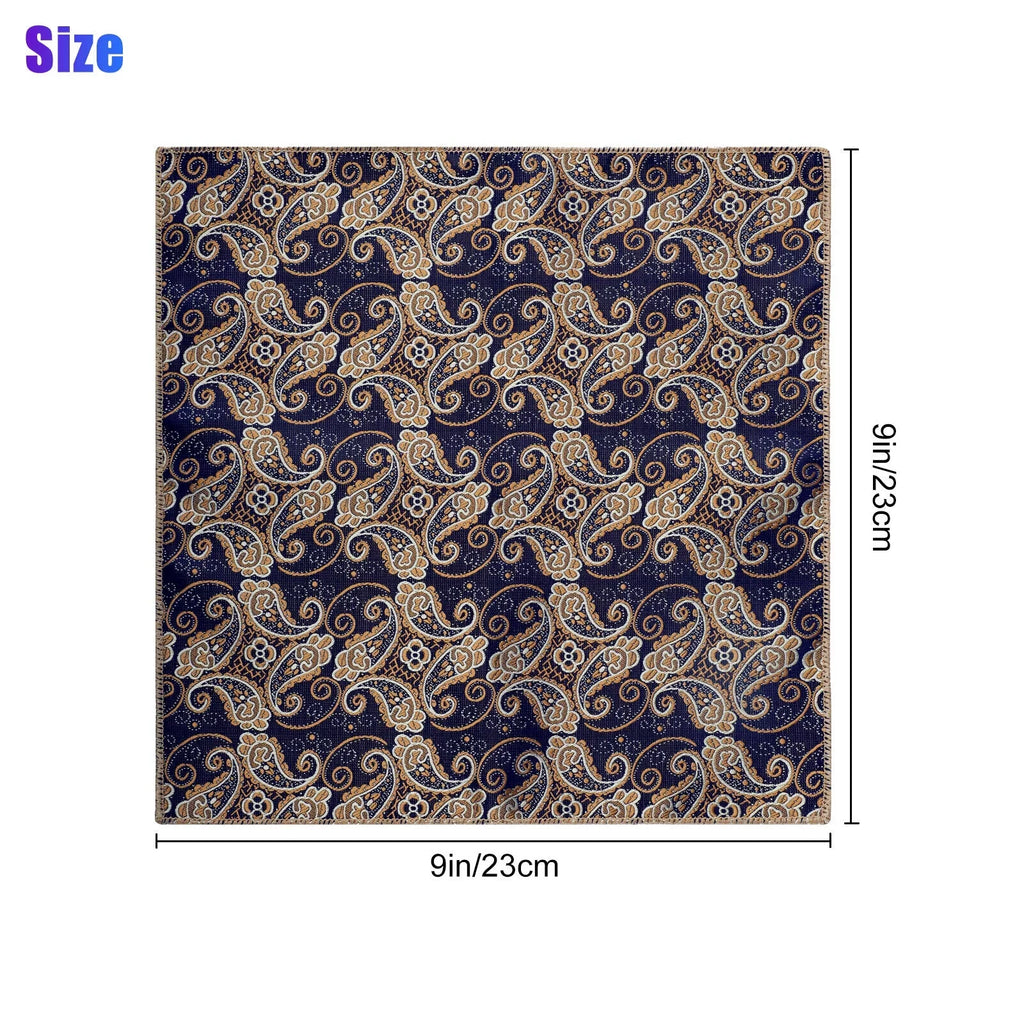 Wedding Dot Hanky Floral Silk Fashion Party Pocket Handkerchief Square Men 8PCS