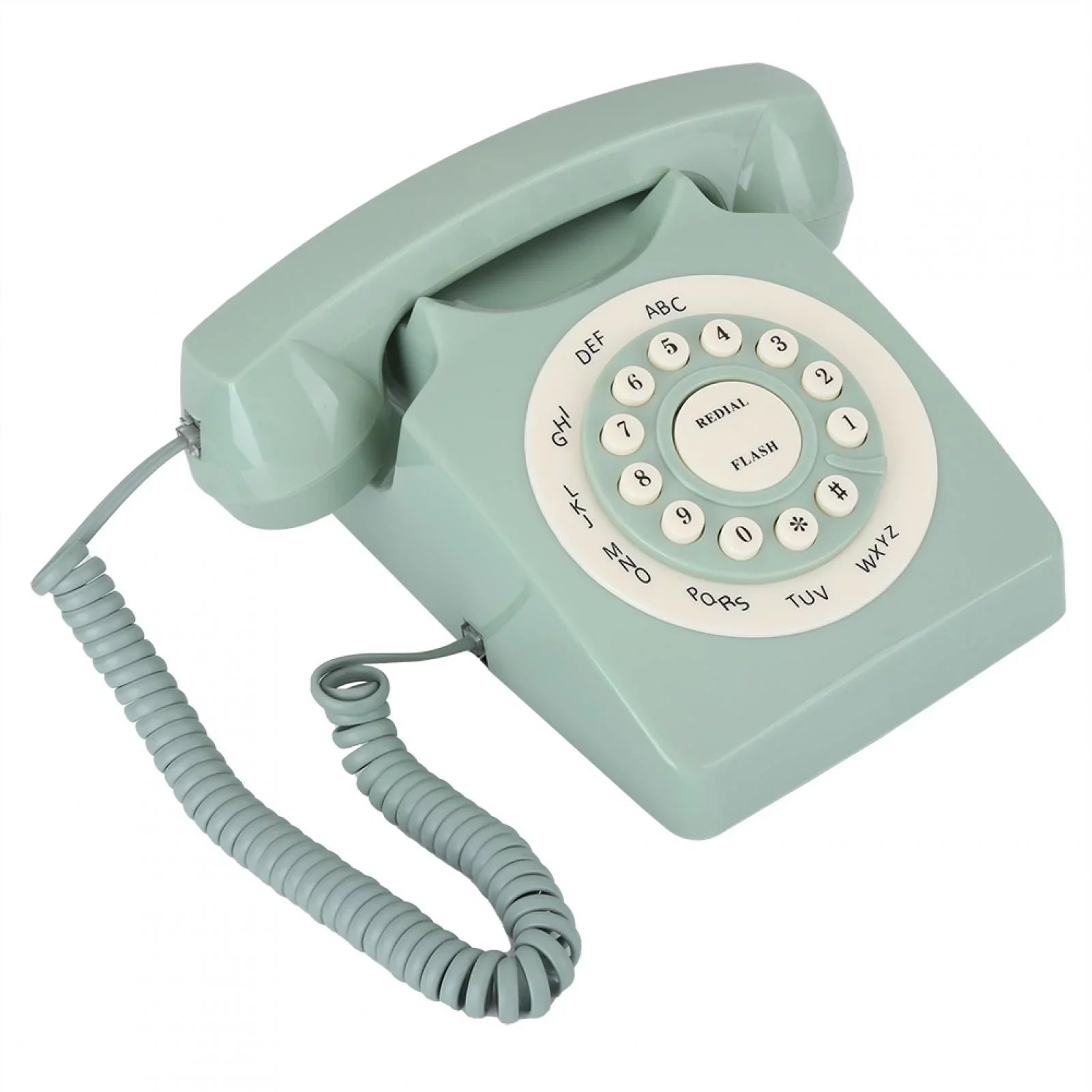 European Button High - Telephone Telephone Call Clear Large Aigend Antique Vintag Definition Landline Green