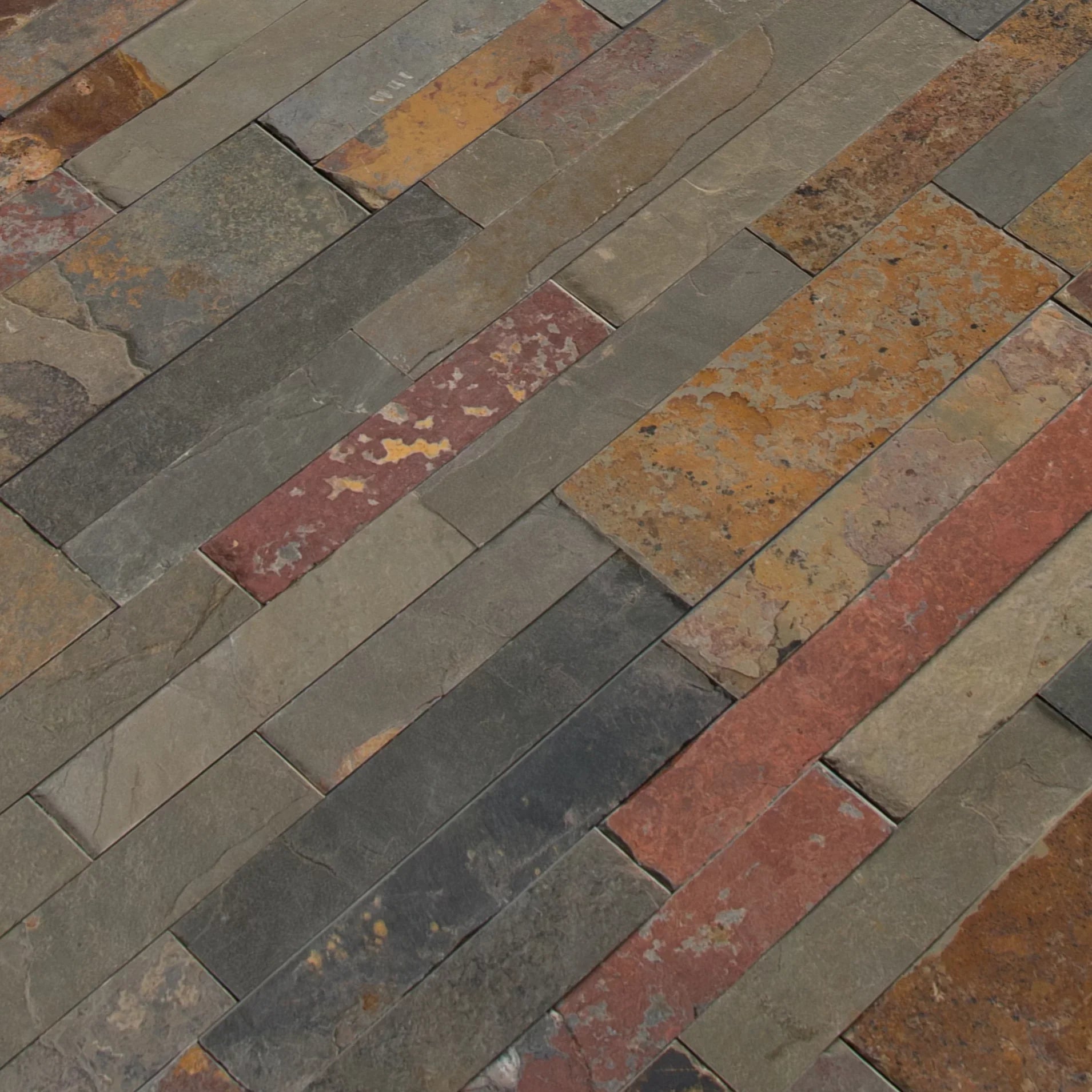 and sq. in. Stick 22 Wall / Slate in. Tile x Gold (13.80 Rush ft. Natural Peel Veneer MSI case) 6