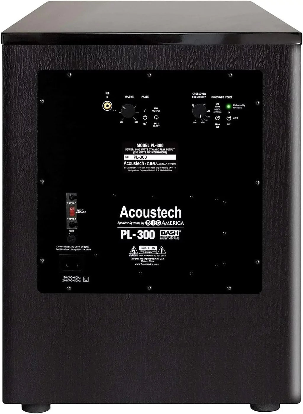 for Tri-Tuned with inch Subwoofer-1400W B Room PL-300 Series Boost C Acoustech Shaking 12 BASS Ports Down to I and 15Hz Elite Feature Powered Bass