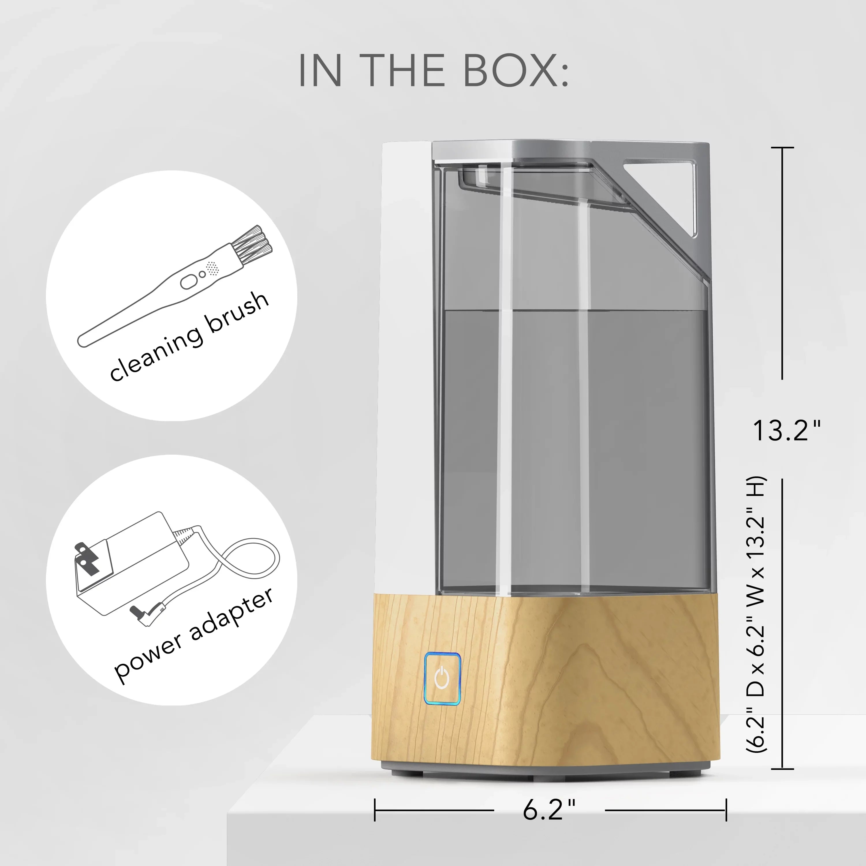 Woodgrain 1 Humidifier, Mist Sharper gal., Ash Ultrasonic Light Cool Image