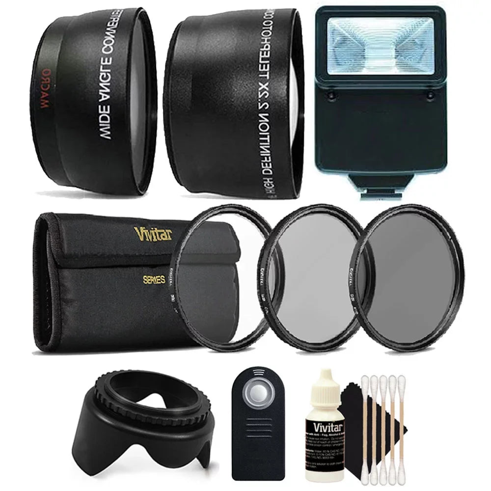 Wide ND for 58mm 450D UV 550D Fisheye + 600D 650D 750D 500D CPL Lens Accessory Canon 400D Angle & 760D + Telephoto Kit