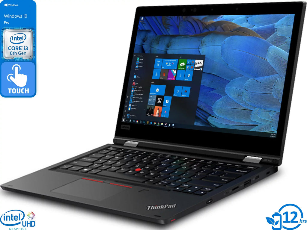 Bluetooth, Card Touch L390 ThinkPad Intel 32GB Yoga Pro 2-in-1, via HDMI, USB-C, Upto 3.9GHz, Reader, RAM, 256GB Wi-Fi, FHD 10 SSD, 13.3" DisplayPort Display, i3-8145U Windows Core IPS