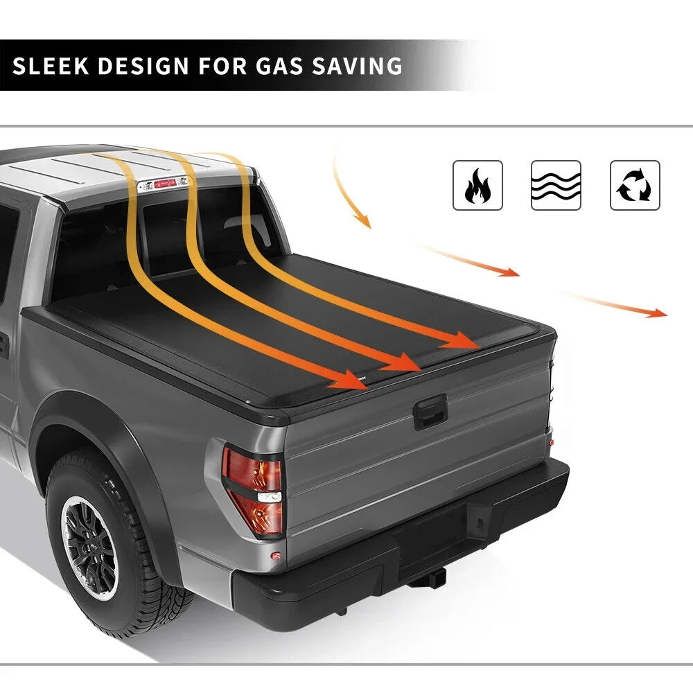 1500 2019-2023 Compatible with Ram Bed 5.7 ft Tri-Fold Soft Cover Tonneau Truck Ledkingdomus Dodge Bed