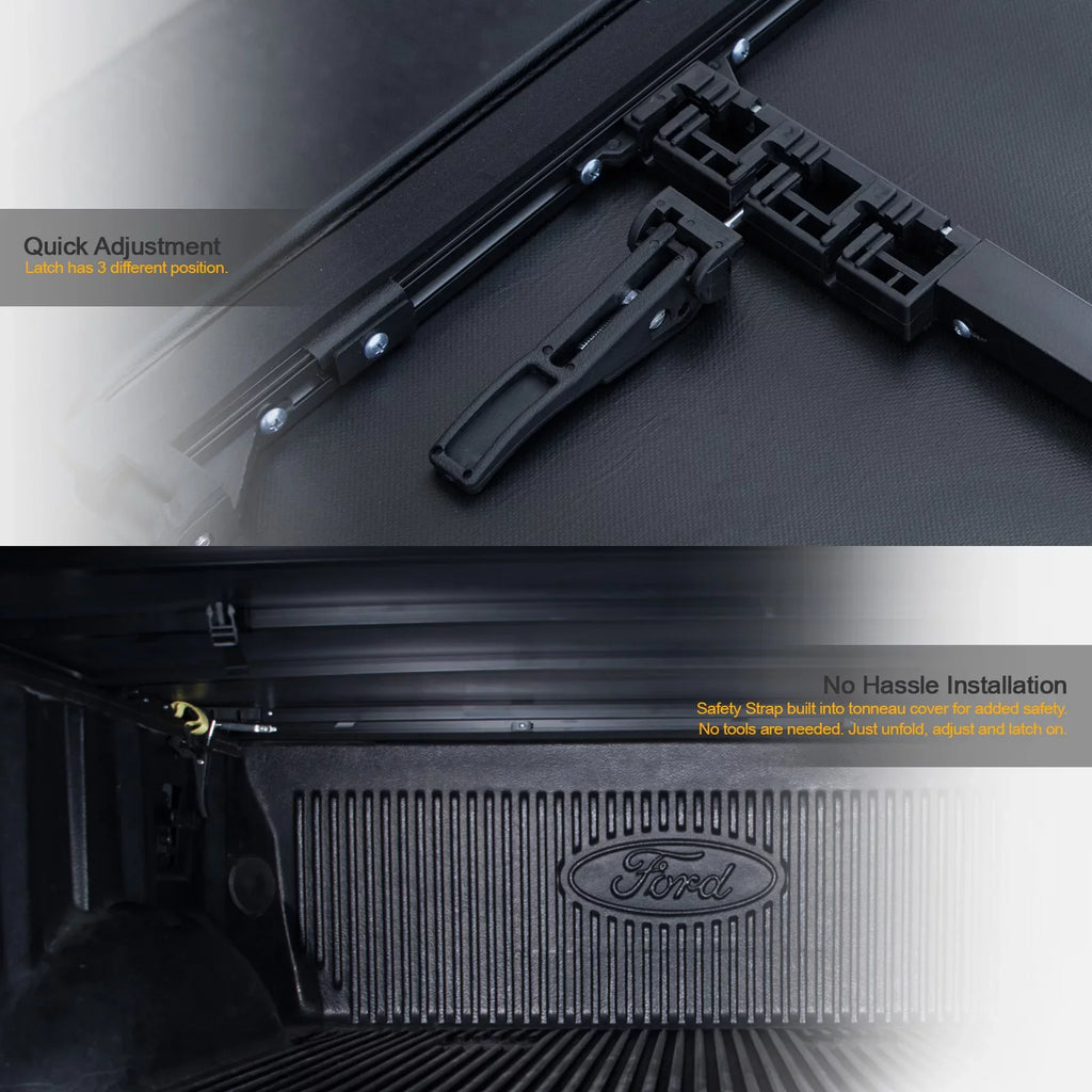 2019-2022 ) Truck ( with Ram Bed Soft Tri-Fold Tonneau 1500 Stehlen / For Cover Short Feet 68.4" Lights 733469490432 Classic LED 5.7 2009-2018 Bed
