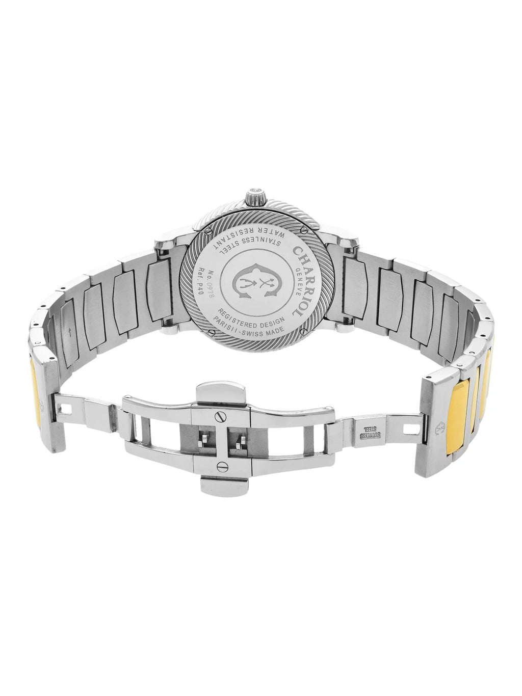 Unisex Watch Two Parisii Dial Tone Silver Quartz P40SY2.931.001 Steel Pre-Owned Charriol