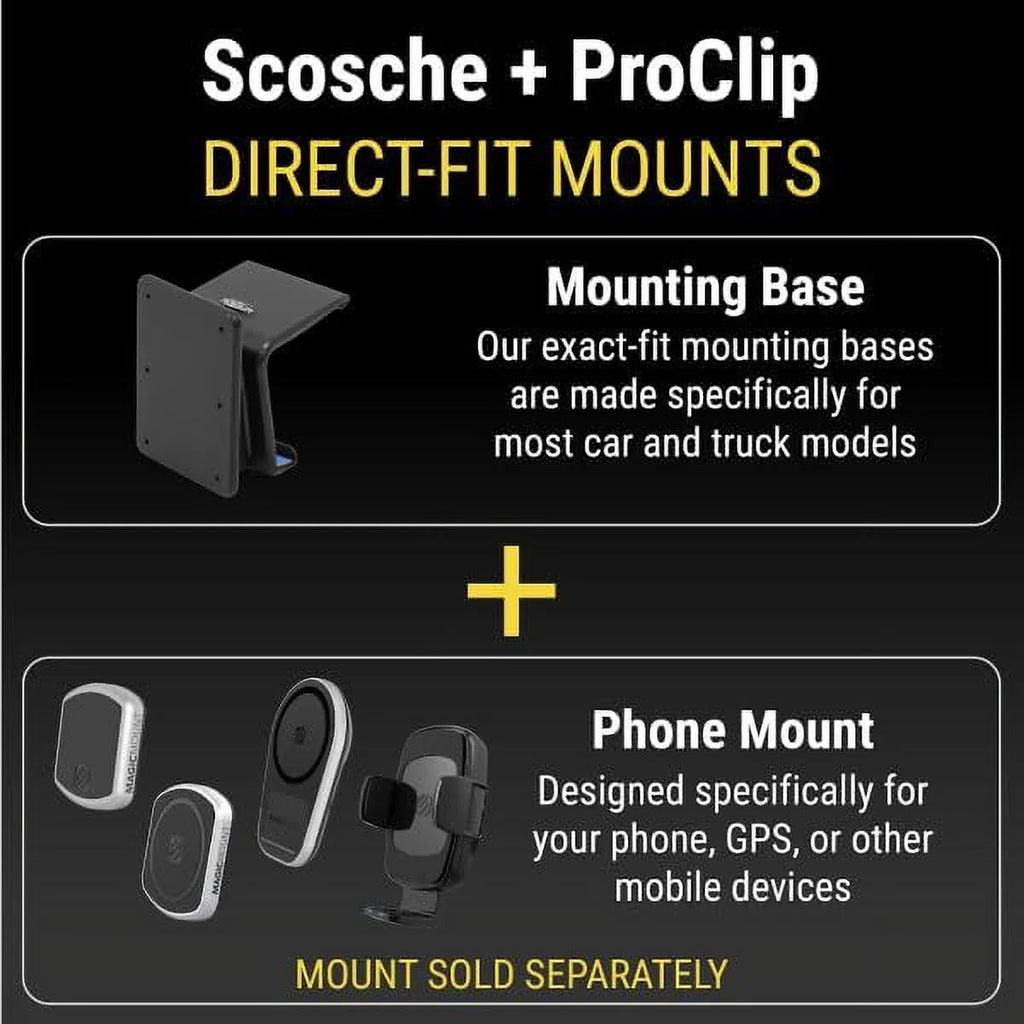 2014-2021 PC854957 Center Scosche Toyota Mount ProClip Trucks Compatible (Mounting with Only) Dash Tundra Base