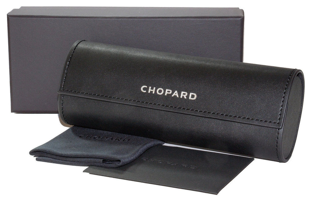 Gold Metal Eyeglasses Shiny Women's 08FF Chopard Grey Frame VCHF55