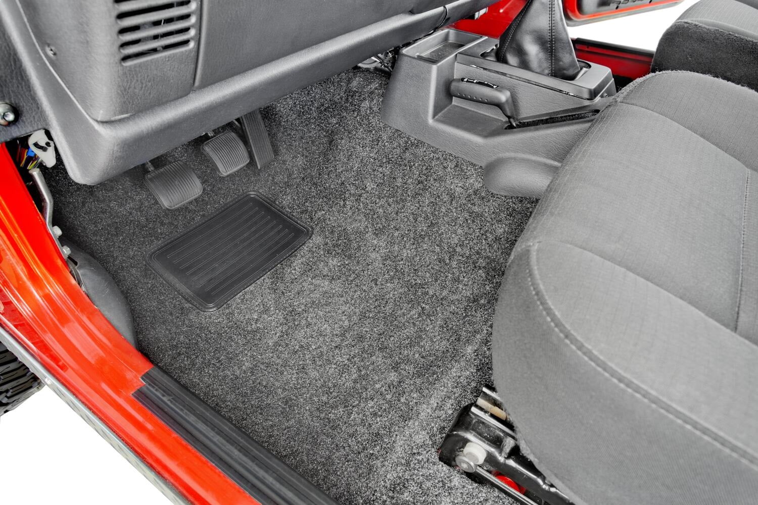 / / by Center 3Pc Jeep BedRug Wrangler Floorr Compatible TJ Jeep TJ, Kit 1997-2005 Wrangler select: 2006 (w/o Front Console)-Heat Shields with X RealTruck