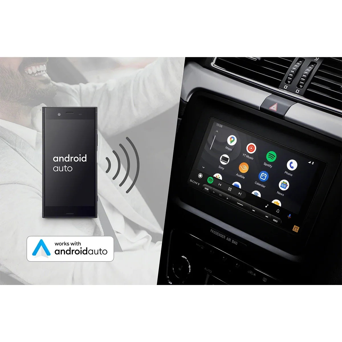 ES XAV-9000ES 6.75" Media Wireless High-Resolution and Auto Mobile Mobile with CarPlay Receiver Android