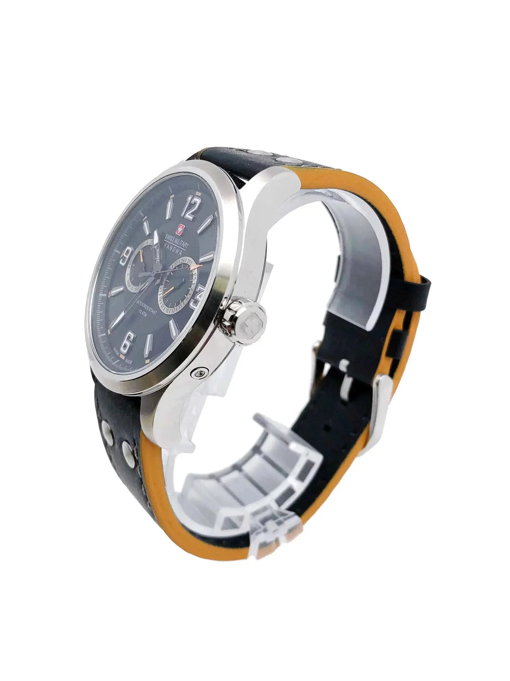 Quartz Military Black 06-4307.04.007 Swiss Mens Dial S-Steel Hanowa Watch