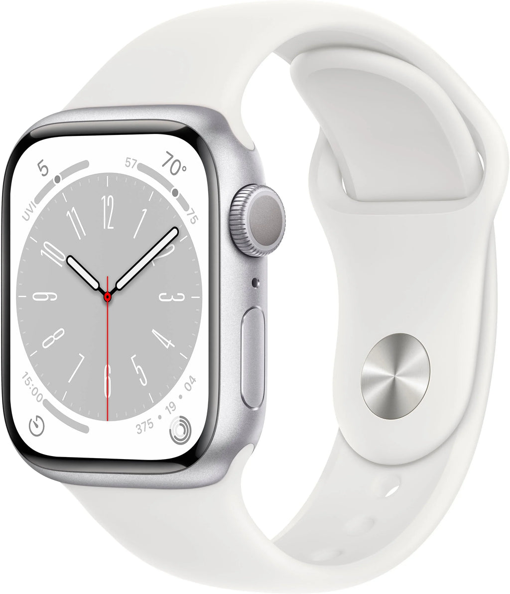 Sport (Refurbished) Aluminum Series 8 Band MP6M3LL/A 8 Watch - 41mm Gen Restored Silver White