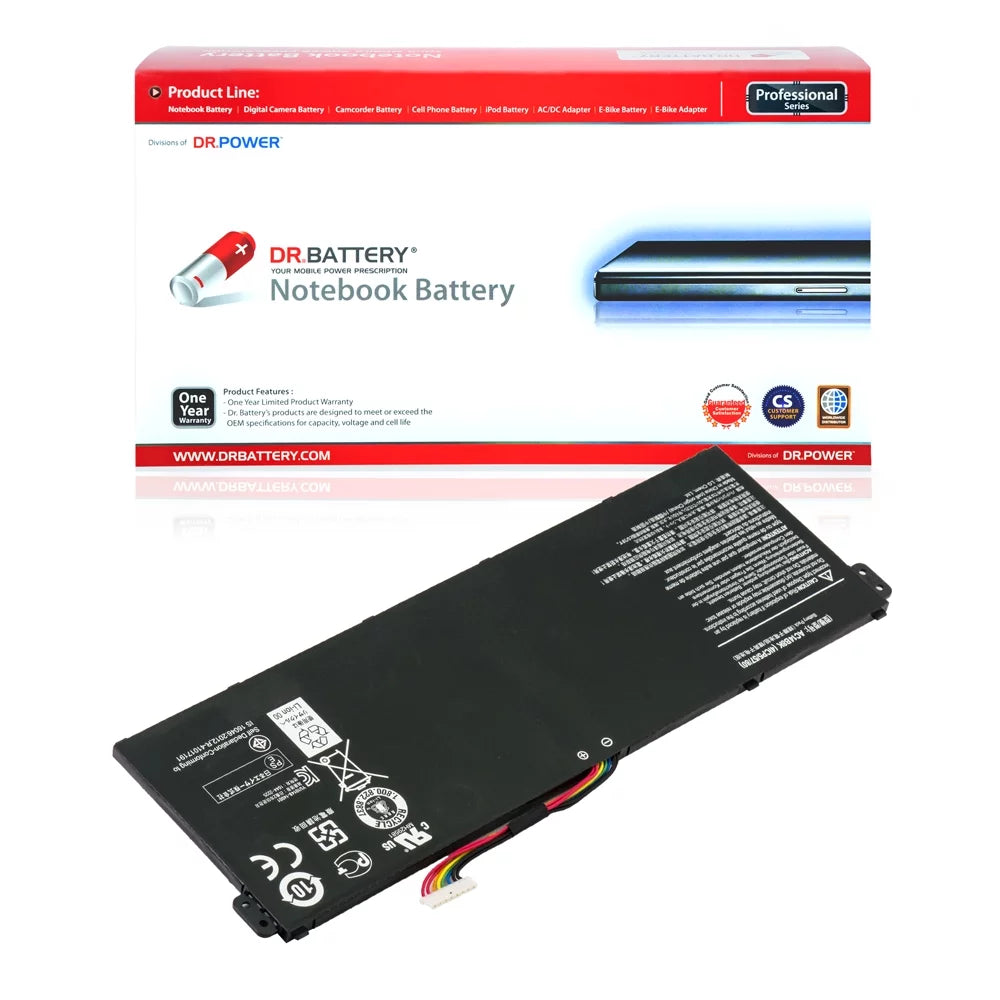 BATTERY for / KT.0040G.004 AC14B3K 13 / AC14B8J DR. Chromebook / KT.00403.027 / C810 Replacement / 11 C730 / AC14B8K / Acer C910 15 -