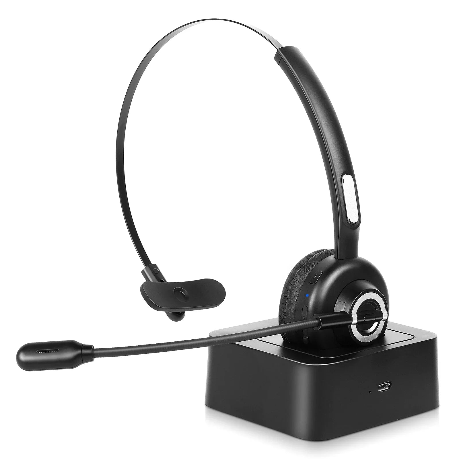 Headset Mic Mute with Bluetooth Headset Oppo Microphone, Cell Function Wireless Noise Comfortable UX-M97 Base Isolation Charging With Wireless Charging A83 Phone with for Dock Headset,