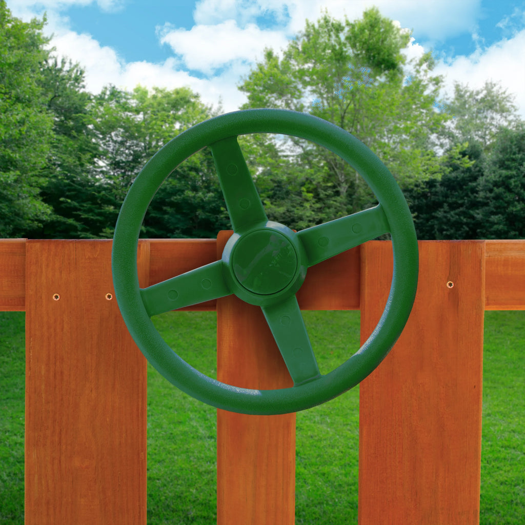 Playsets Bars, Canopy, Swing Monkey and Climbing Green Navigator with Rock Wooden Gorilla Vinyl Set Wall
