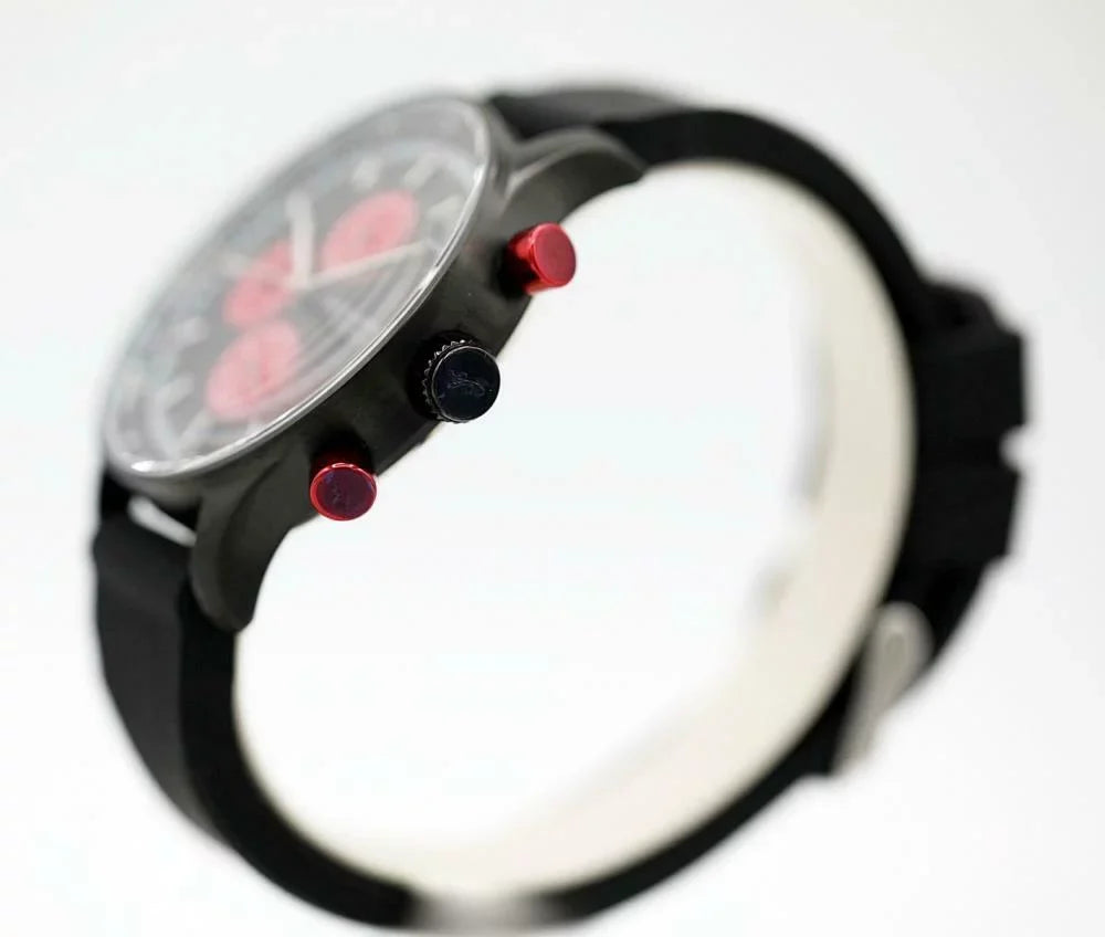 Quartz Black Watch Storm Men's 133CBRS Black Larsen Lars Silicone Steel PVD 44mm