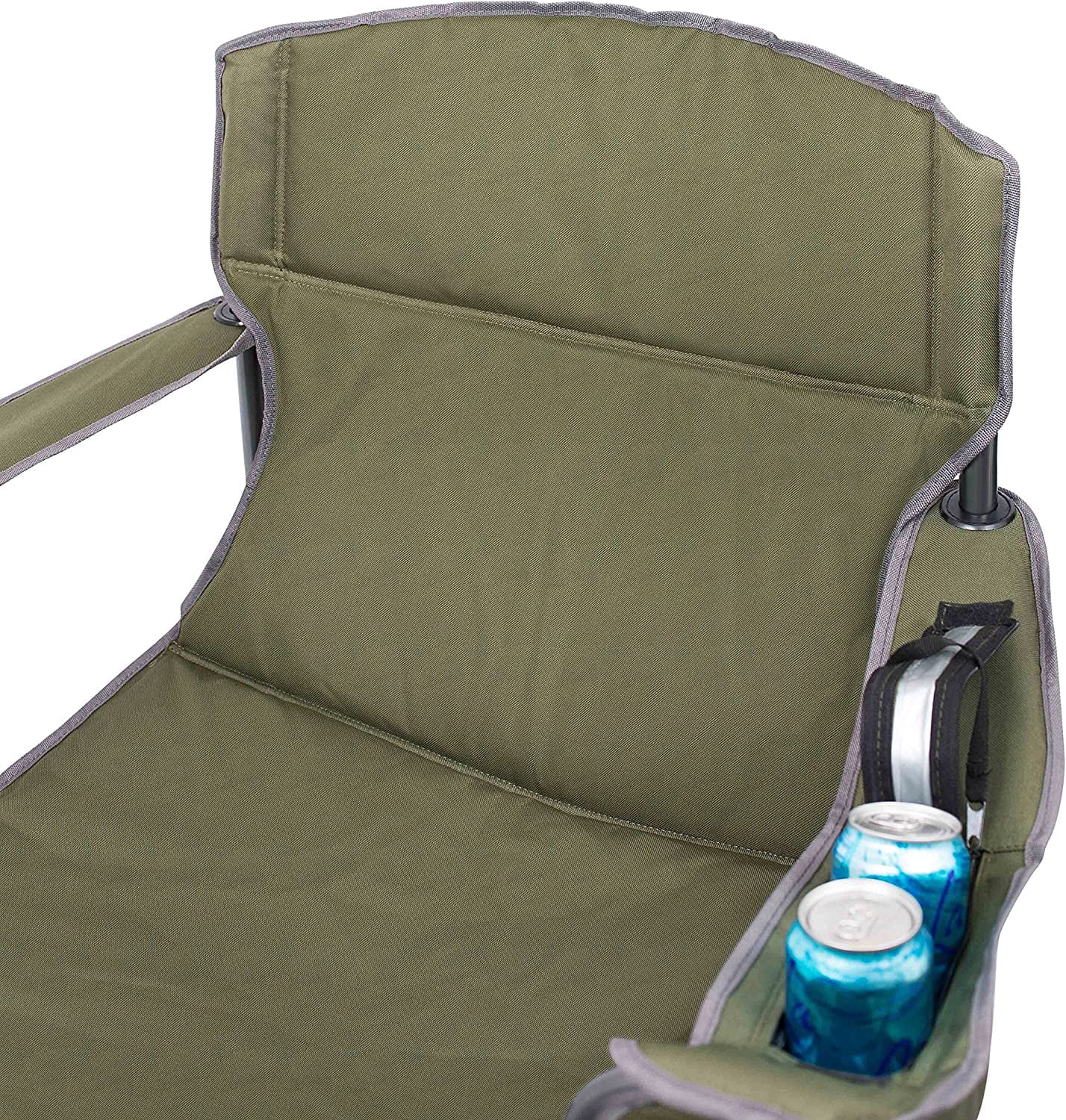 '- Beach Holder Camping Cooler Internet's - Folding Extra Case Bag Cup Best Padded - Duty Insulated exterior - - Heavy - - Sports XL Wide Quad Green Chair Carrying - - -
