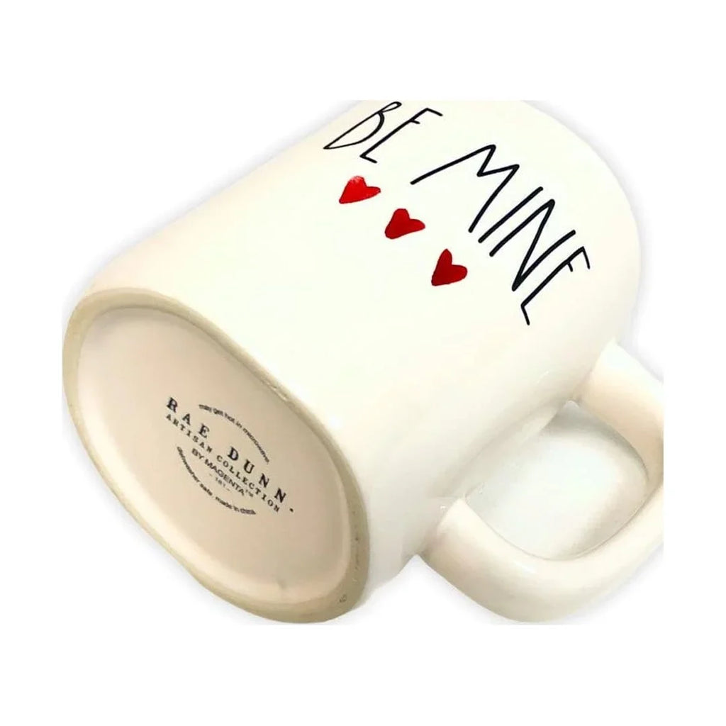By Tea Rae MINE Mug Letter Red Day with BE Gift Magenta Ceramic Dunn Mug Interior Valentines White LL Black