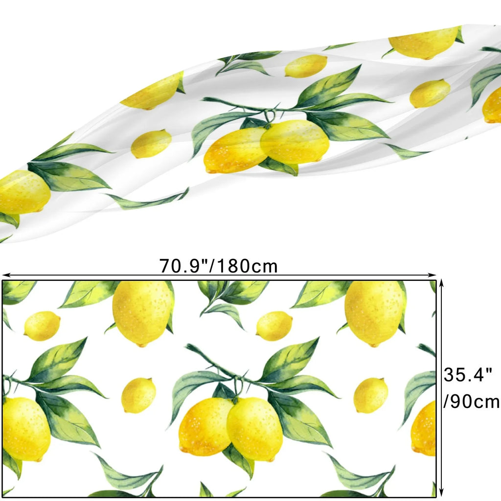 Packed Lemon Wraps Oblong Women Sunscreen Long Hair Wraps Silk Headscarf FREEAMG Shawls Neck for Gift Large Scarf