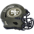 San 2022 Helmet Autographed Joe Francisco Riddell Speed 49ers Service To Montana Mini Salute