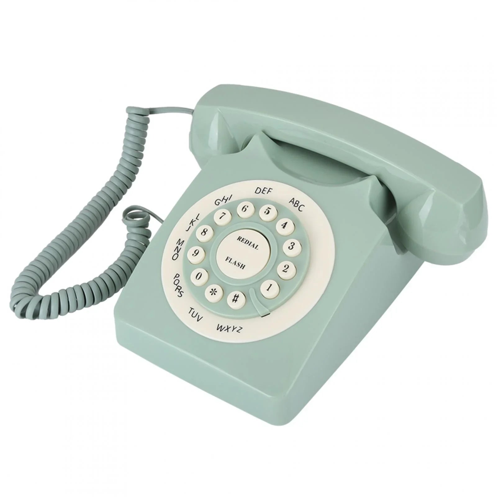 European Button High - Telephone Telephone Call Clear Large Aigend Antique Vintag Definition Landline Green