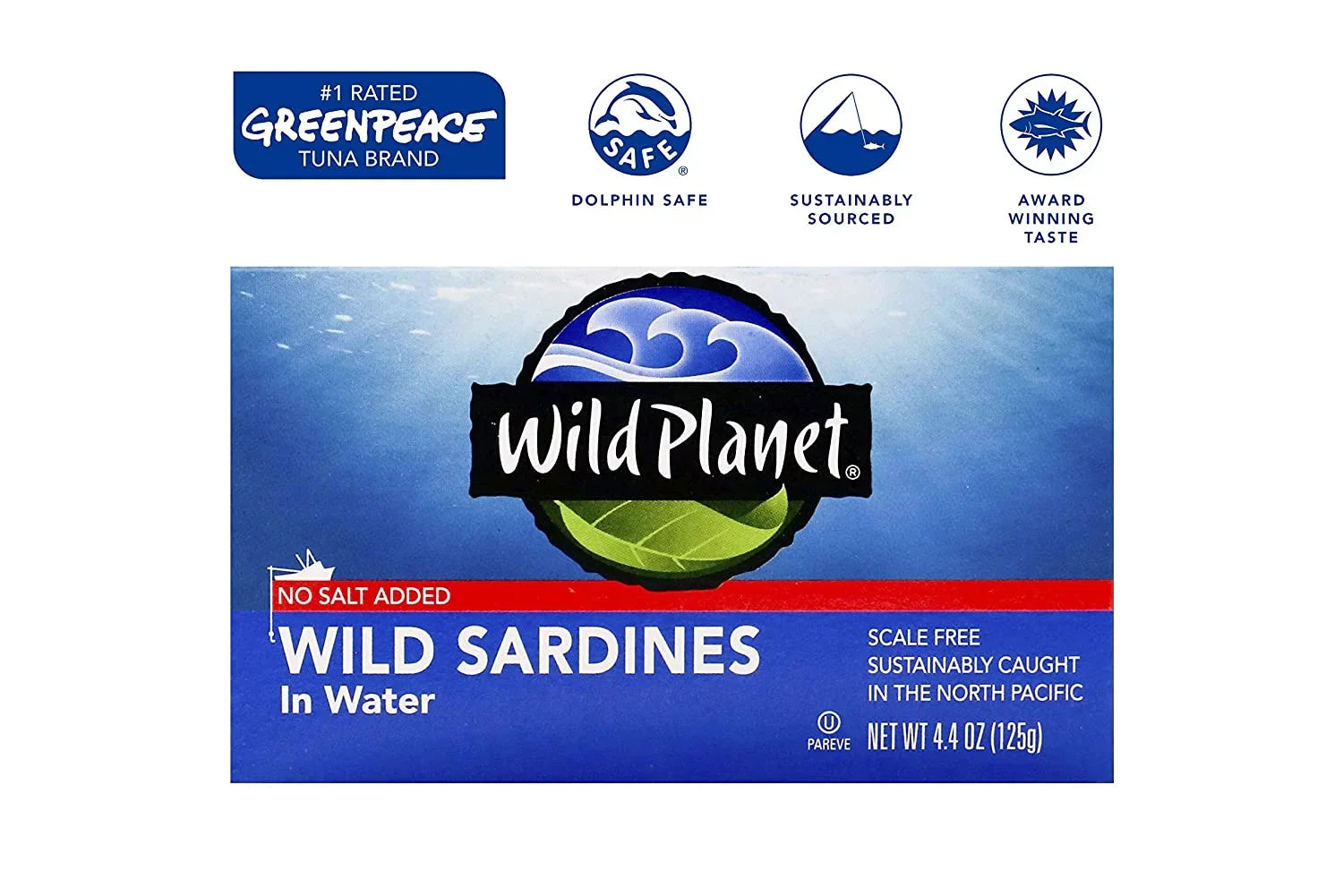 Wild - In - 4.375 Planet 12 liquid Of Sardines Case Oz.