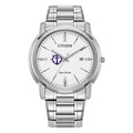 Citizen Watch Dial Eco-Drive Men's Watch Portland Silver Stainless White Pilots Steel