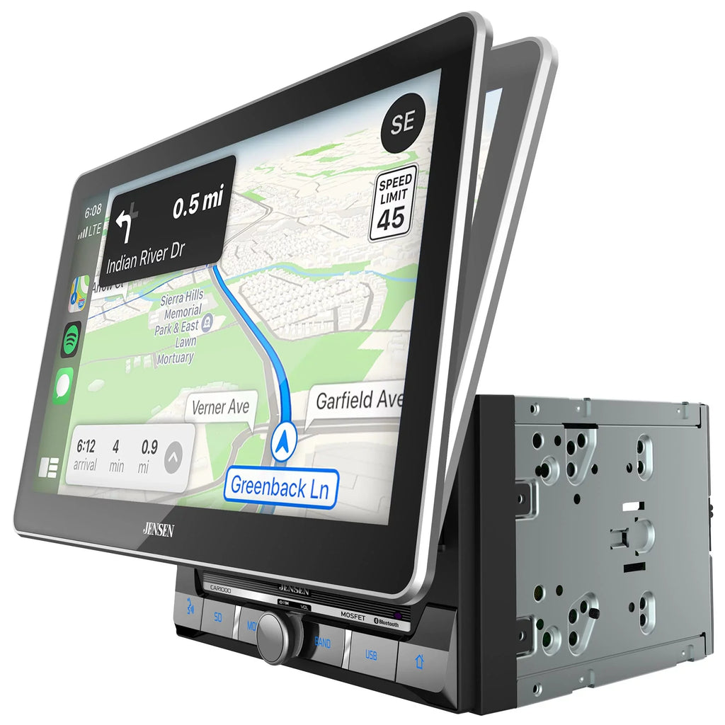 Jensen Carplay Android 2 Auto Mechlesss Din 10 in. LCD & CAR1000