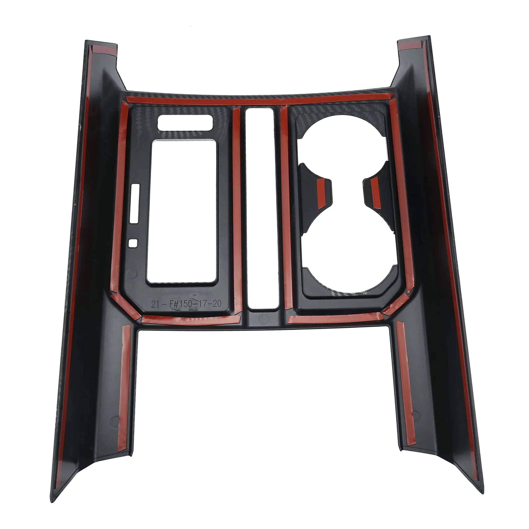 Black Center 2016 2015 Carbon for Cup Car F-150 Cover Pattern 2018 Console Fiber Holder Trim 2019 2017 Gear Shift