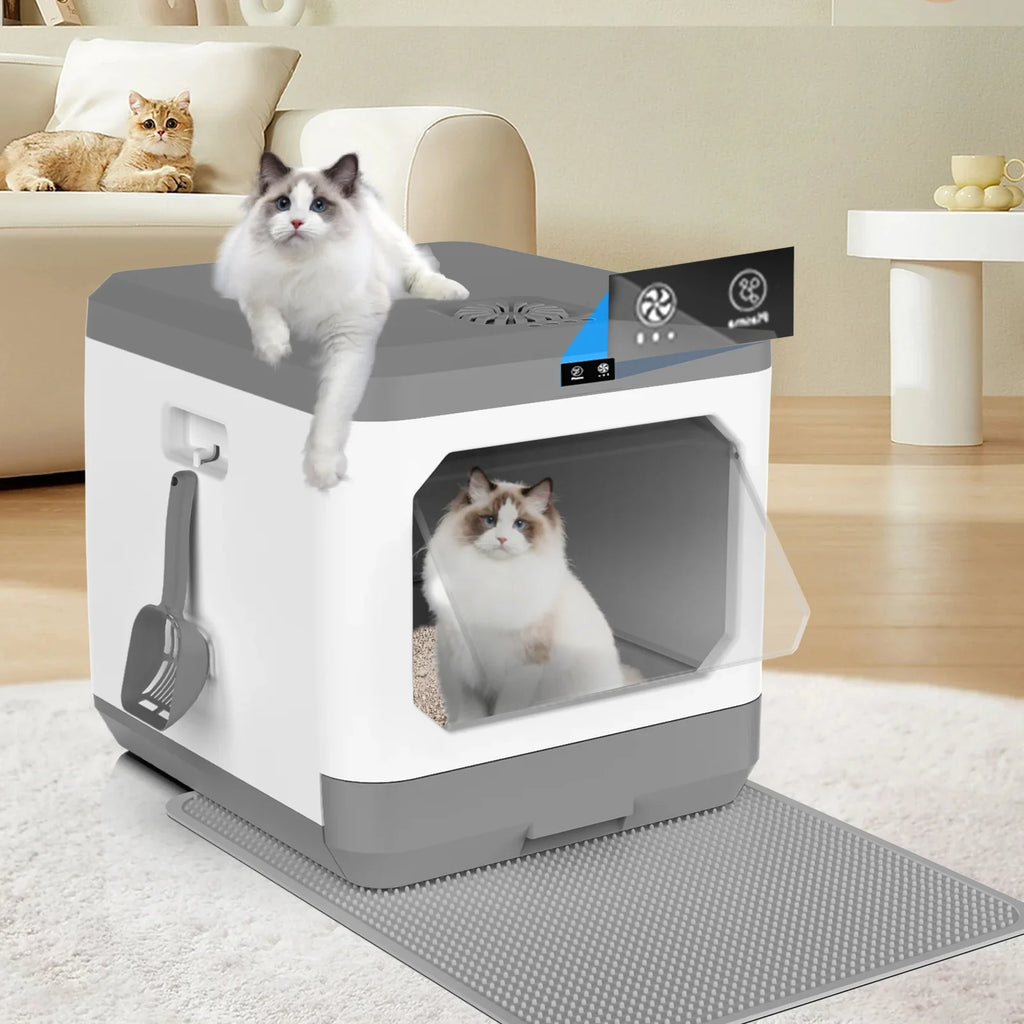 Litter Scoop, Litter Cat Box, Cat Removal, Pottywith Box Litter Large Drawer Cleaning Arcwares Cat Odor Litter Pan Cat Enclosure Scoop. And Furniture, Easy Enclosed Type