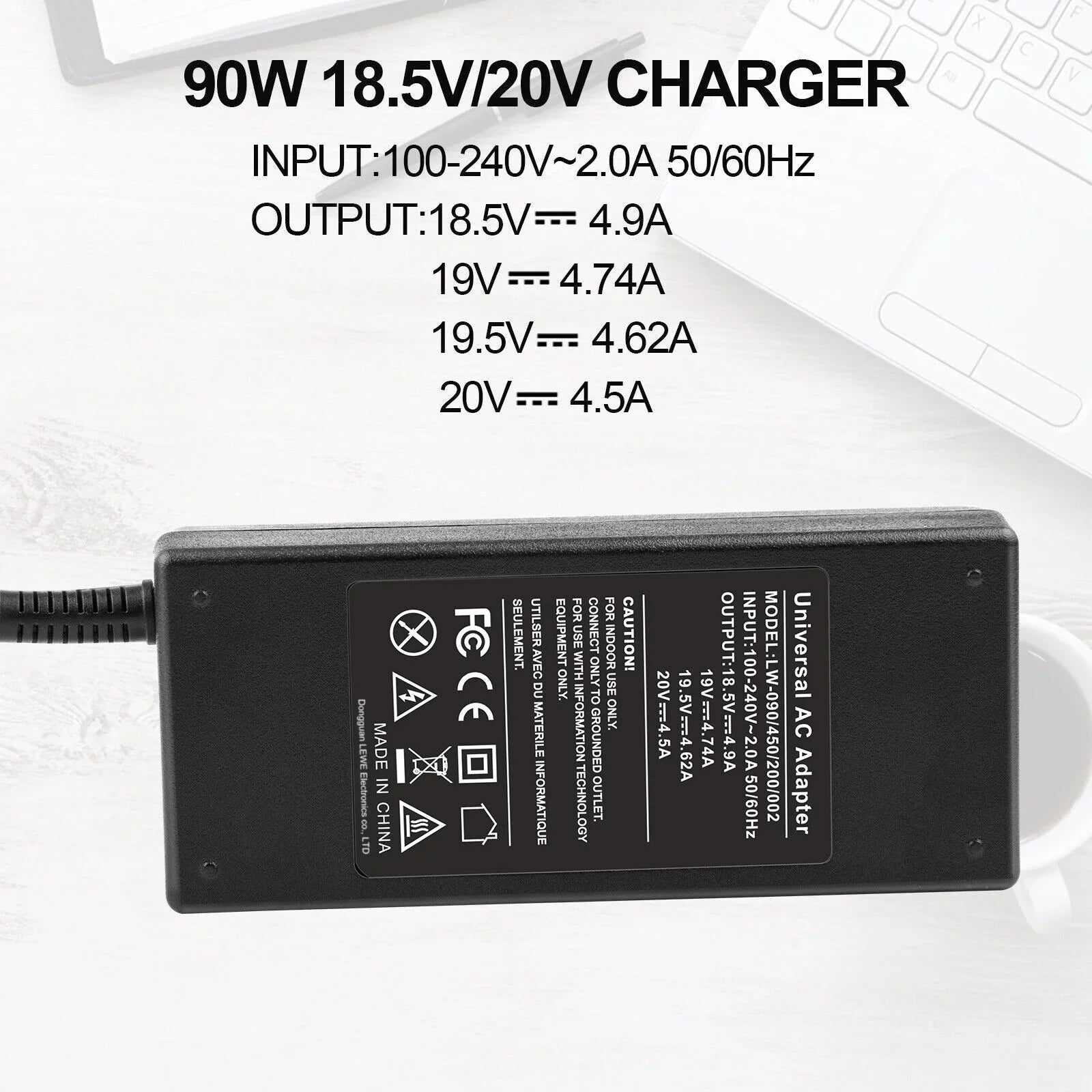 90W Acer Adapter 13 For Connectors Universal Charger Laptop HP Asus Power