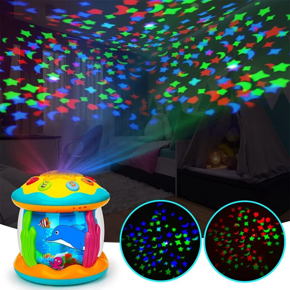 Star Ocean Rotating Gift to Baby Musical Years Toys Toys for 12 6+ Learning - Light Baby - 6 Projector Infant Crawling Month Months Toys Old