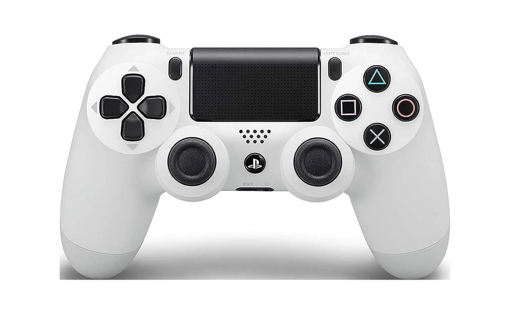 Like - New With DualShock - BOLT 4 Blue Controller PlayStation Earbuds Wireless Bundle White with AXTION