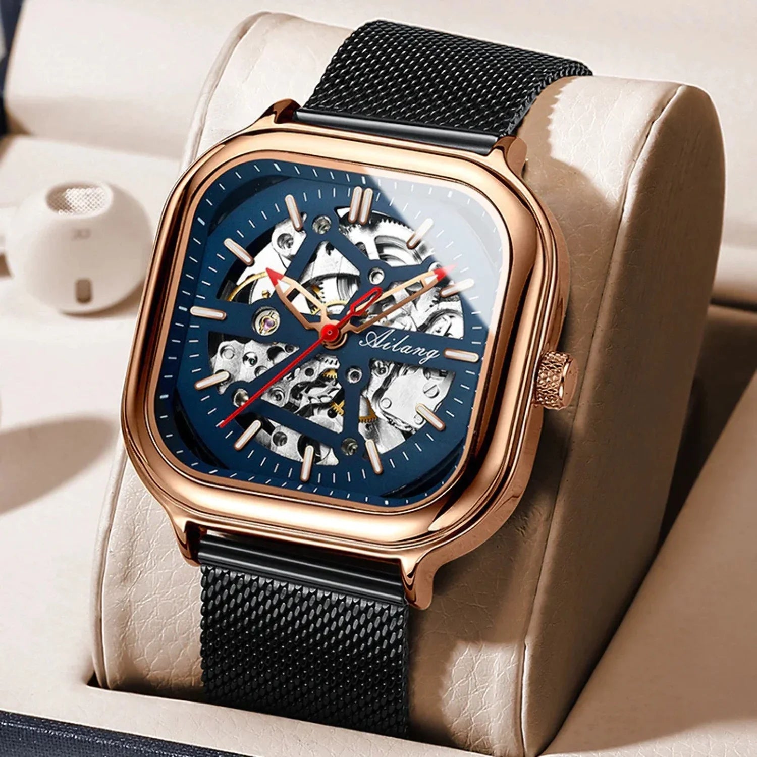 Vibrato Mechanical Brand Men'S Men'S Genuine Watch Drop Famous Watch Bursting Hand Supply Automatic Ailang Fast Shipping One