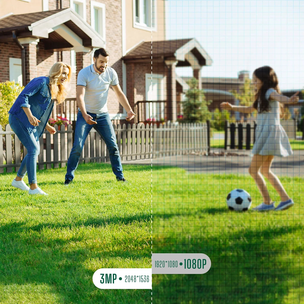 Security System HDMI 2X3MP Camera CCTV with WiFi Dome Toguard Camera exterior Drive, 1TB Connector Wireless Hard