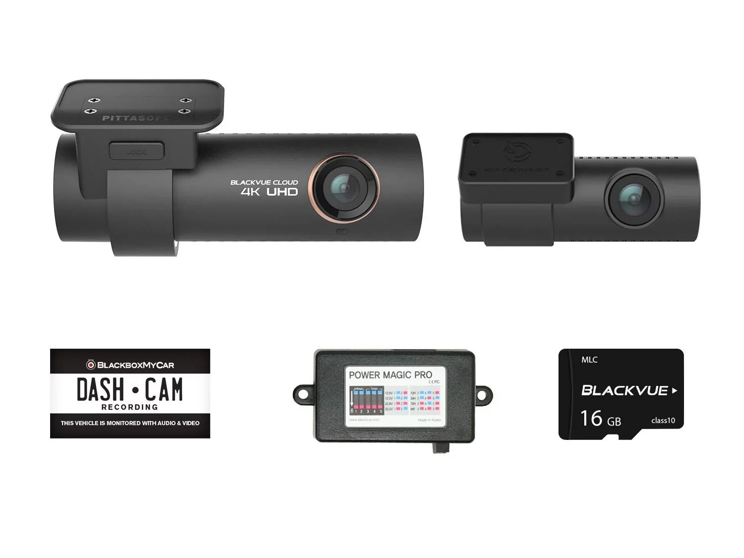 Hardwire SD Kit DR900S-2CH 4K Card Pro 2-Channel Power Magic Blackvue with | | Dashcam 16GB