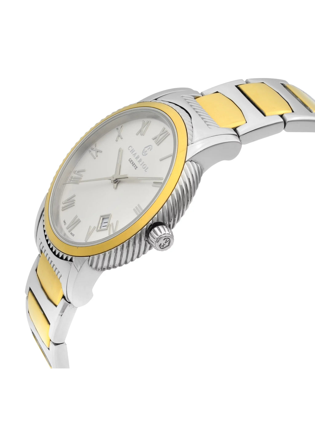 Unisex Watch Two Parisii Dial Tone Silver Quartz P40SY2.931.001 Steel Pre-Owned Charriol