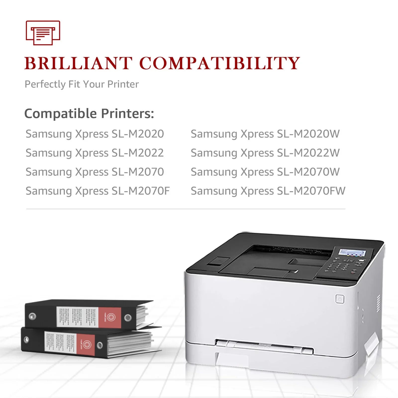 MLT-D111S Xpress M2022W Ink M2020W 2-Pack With Cartridge Toner Compatible SL-M2020 M2070W M2026W Chip for M2070F (Black) Printer M2024 Replacement M2070FW Tonerkingdom