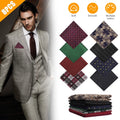 Wedding Dot Hanky Floral Silk Fashion Party Pocket Handkerchief Square Men 8PCS