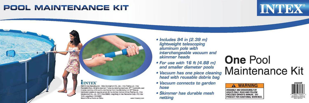 13' & Pool Above Cover Intex Pool Ground 12" Maintenance Swimming x Set Kit Easy