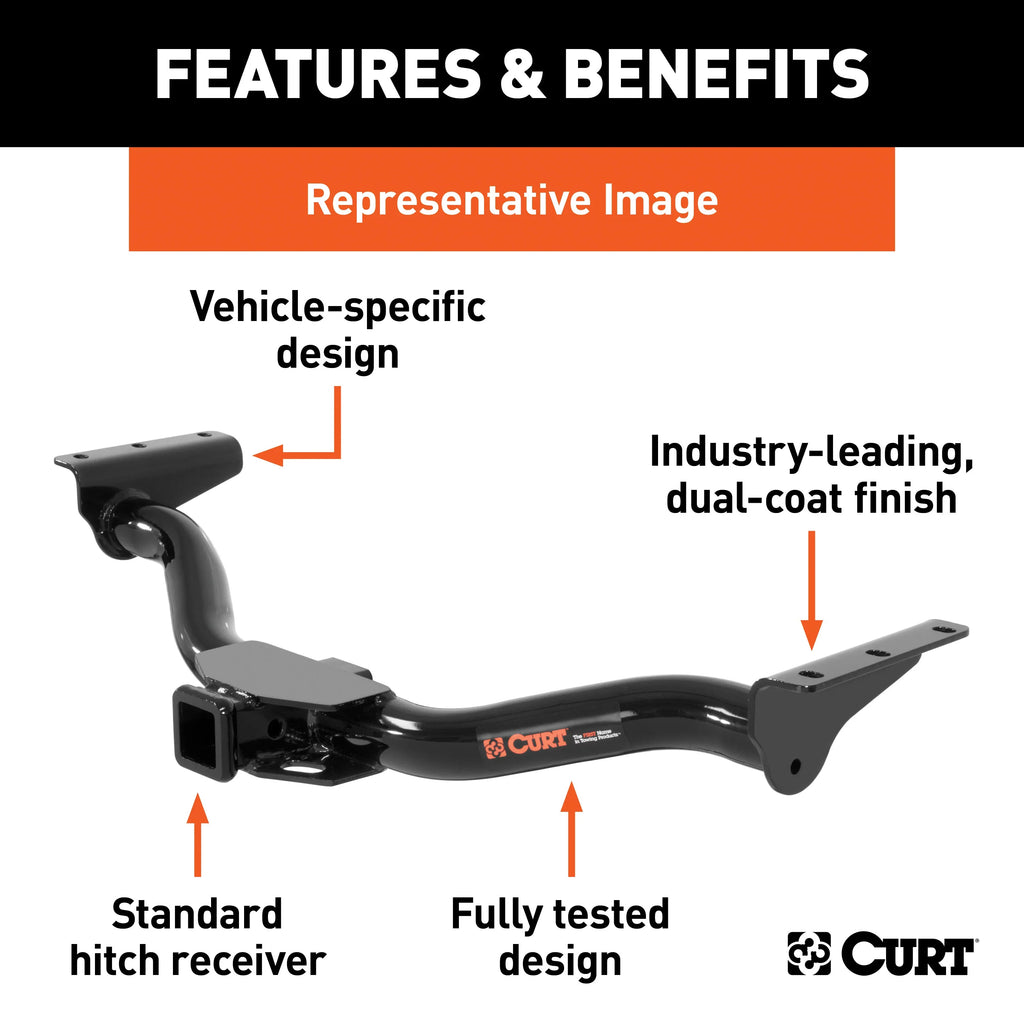 Grand Select Class Durango, 3 Cherokee 13182 Jeep WK2 Compatible CURT Receiver, Hitch, Dodge with 2-Inch Trailer