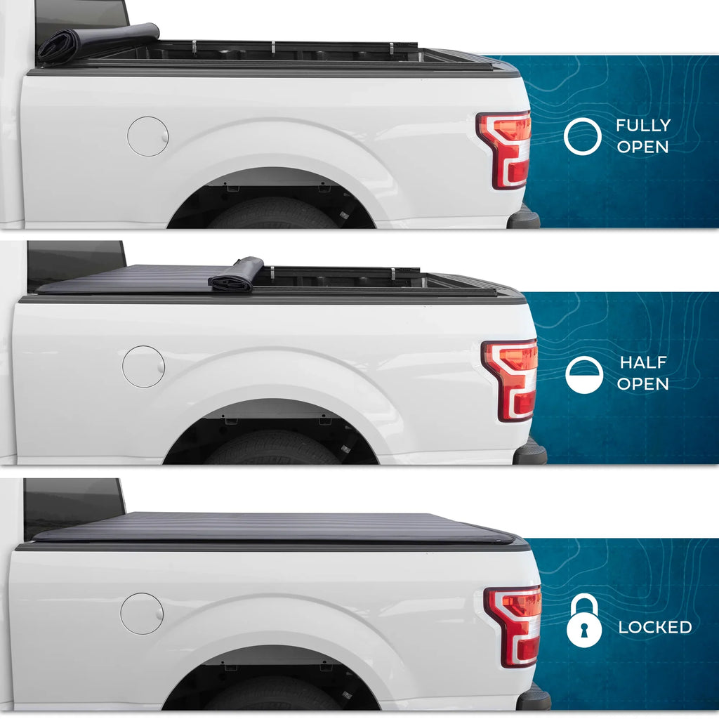 All Protector Ram Flag ft Bed climate Black for Cover Tonneau 6.4 2500/3500 Soft Truck 2002-2023 1500 2003-2020 Retractable Roll-up